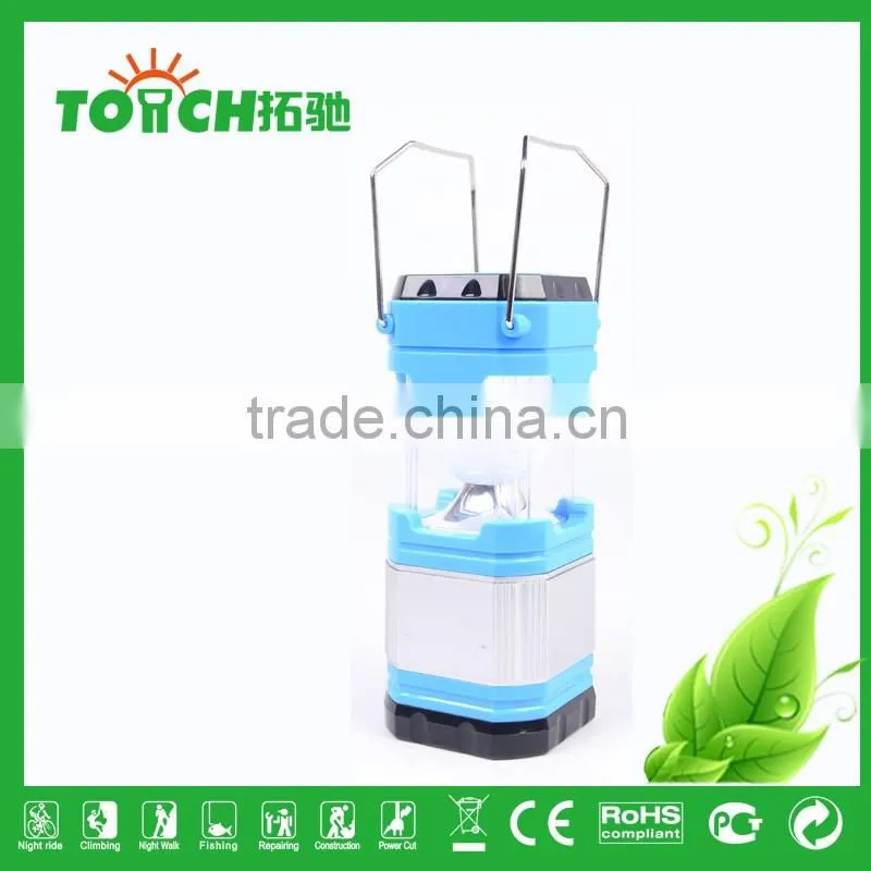 Candy Color Plastic Lantern Light Solar Charge Camping Light Tent Lamps Portable Hand Lamp Torch Lantern