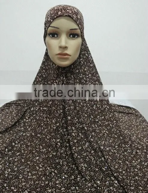 H161 latest big size print hijab,khimiar