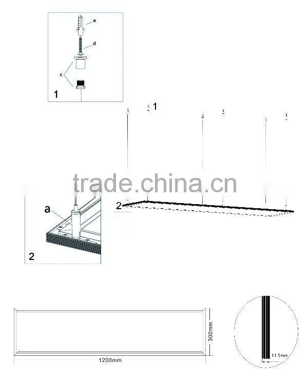 Hot Sales 34W 120x30 rgb led panel 600x600 (P1-109)