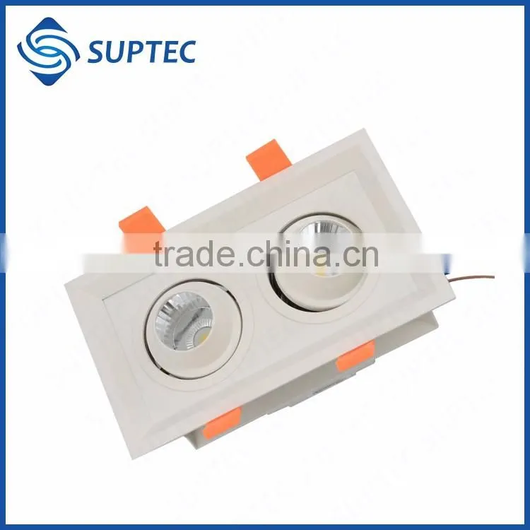 Two Heads Dimmable COB Grille LED Light Lamp 15W 25W