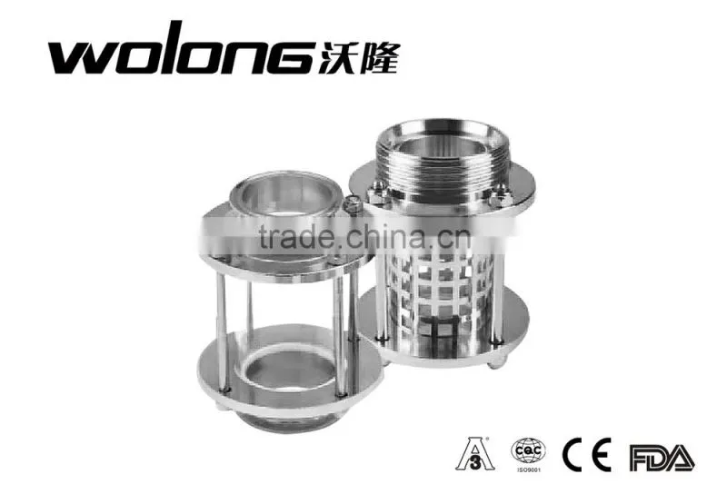 High pressure beer tank and oil tube fitting sight glass