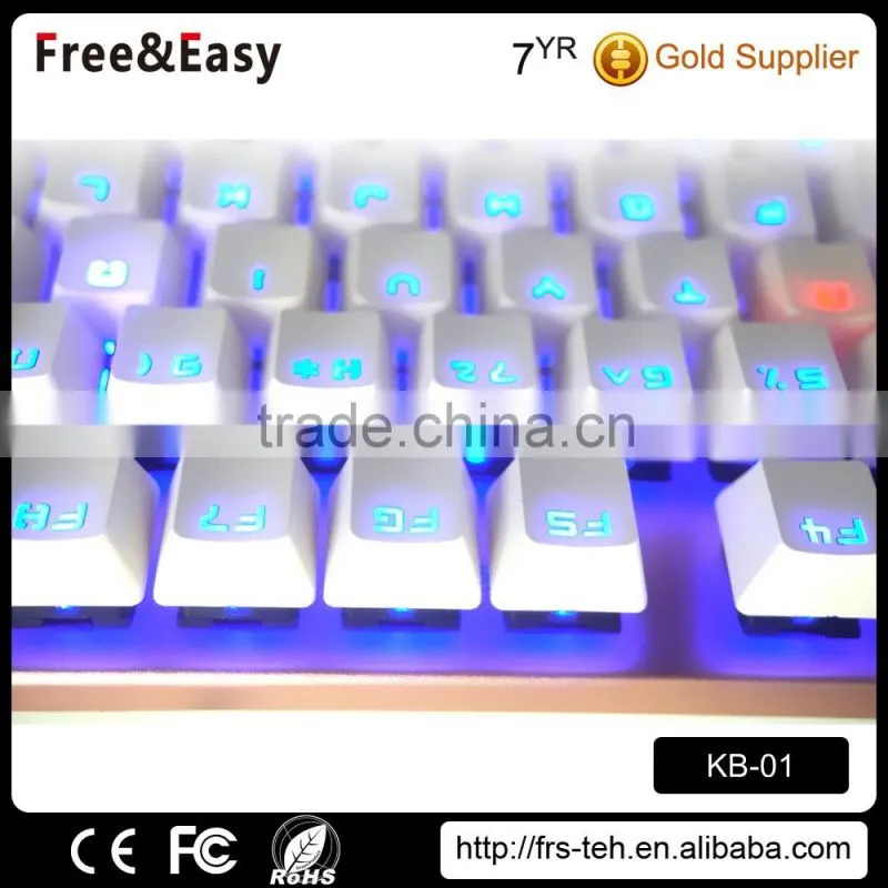 Amazing Cyan Switch Mechanical LED backlight gaming wired keyboard for LOL DOTA2 OVERWATCH