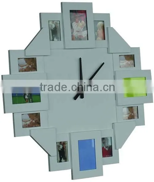 FC1001 wooden photo frame clock