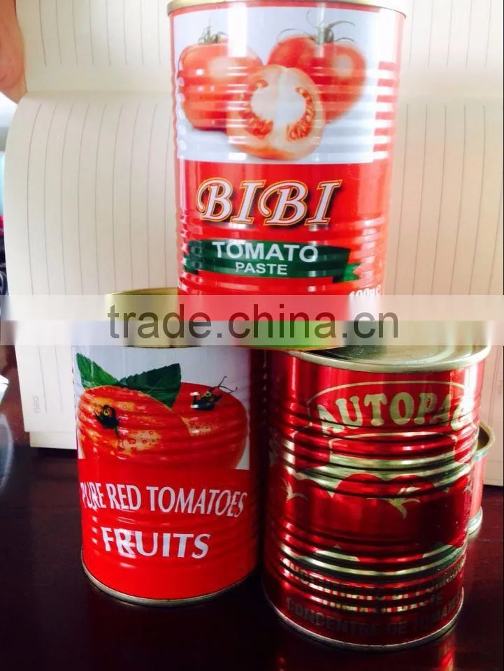 70g~3000g Size Canned Tomato Paste factory 28-30 Brix. Hot Sale In African Market.
