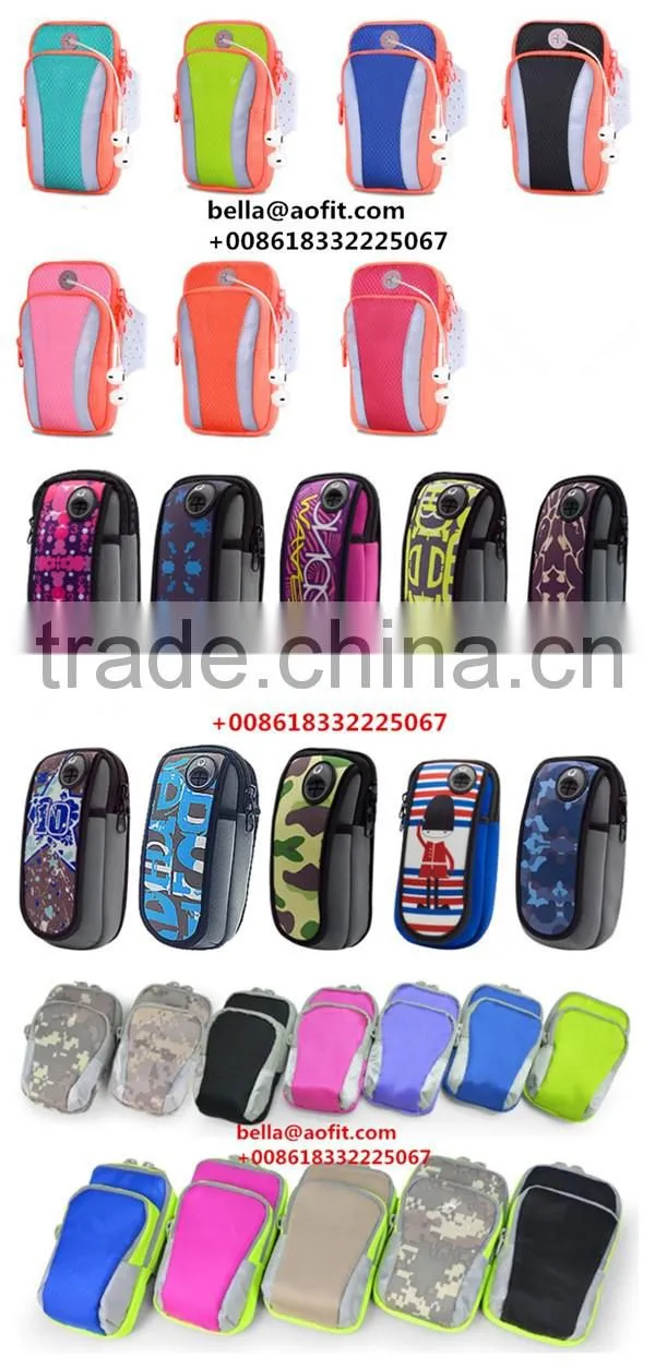 online shop china hot chinese girl New products unisex nylon out door camping arm wrist pouch sport gym running arm bag