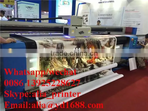 Digital large format wallpaper printing machine,pvc wallpaper printer with 150sqm/h