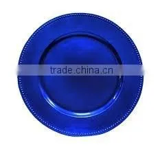 Blue charger plate