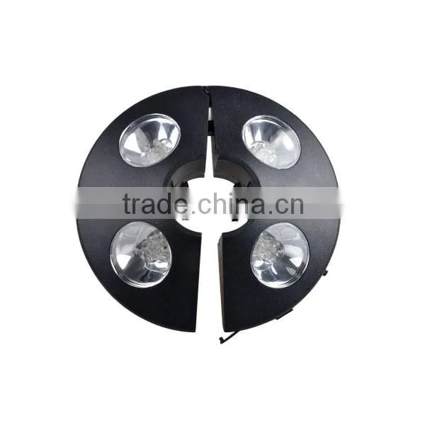 Black Patio Balcony Wireless Spot 24+4 Led Clamp Lever Light Umbrella