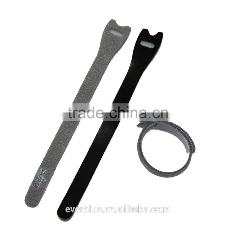 hook and loop computer cable tie with logo