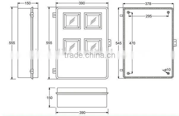 top sale SMC/DMC electrical glass steel watt-meter box/distribution box XBX