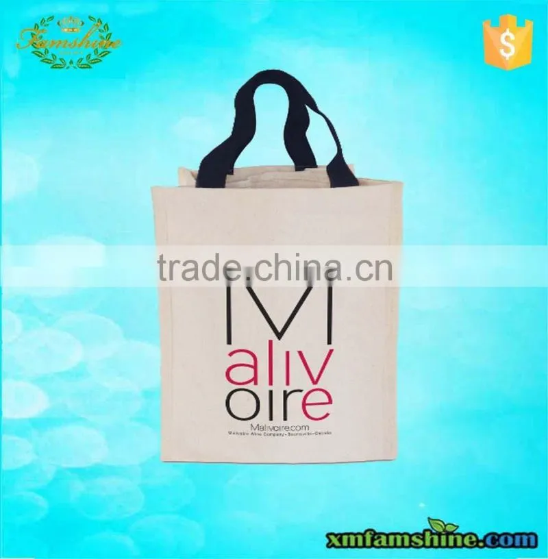 recyle cotton bottle wine tote bag