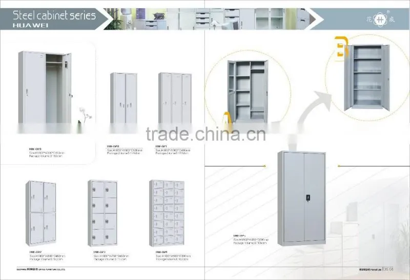 Smal rolling shutter door white steel storage cabinet with 2 doors