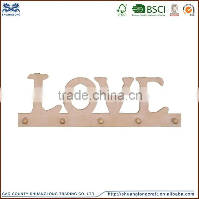 2016 love letters modern clothes hangers coat hook hanging wall hanging wooden letter wall hook