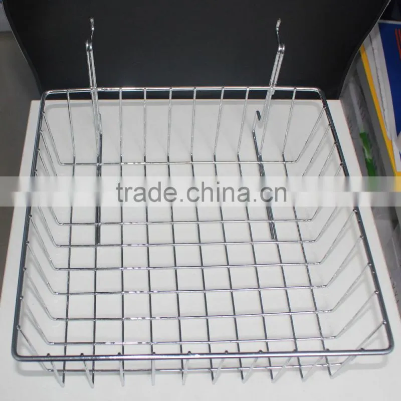 Supermarket metal wire hanging basket