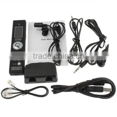 Support Telephone Recording Monitor Digital Voice Recorder with MP3 Player Function