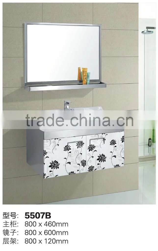 5506A Stainless steel 60cm bathroom vanity cabinet