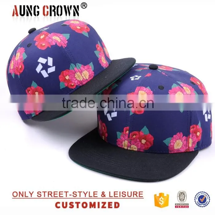 Blank Floral Snapback Hats Caps Wholesale
