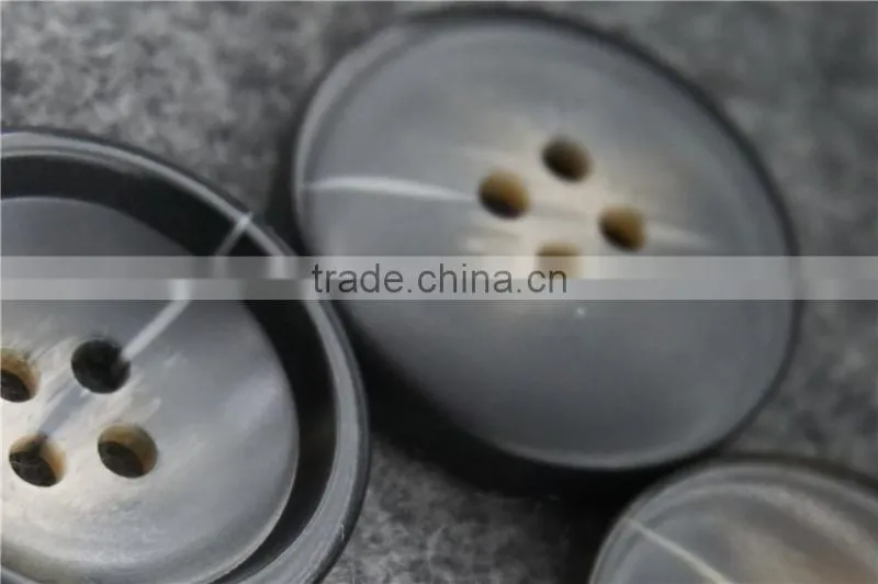 CAFE COLOR 4-HOLES RESIN FASTENER BUFFLO BUTTON FOR GARMENT