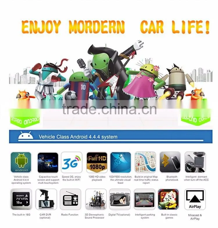 Bosstar Android car stereo gps multi media player for VW JETTA with bluetooth,3g,wifi,mirror,play store