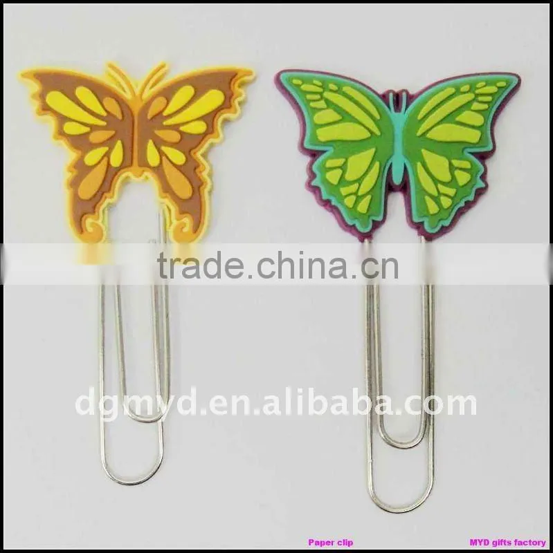 beautiful and special soft pvc paper clip