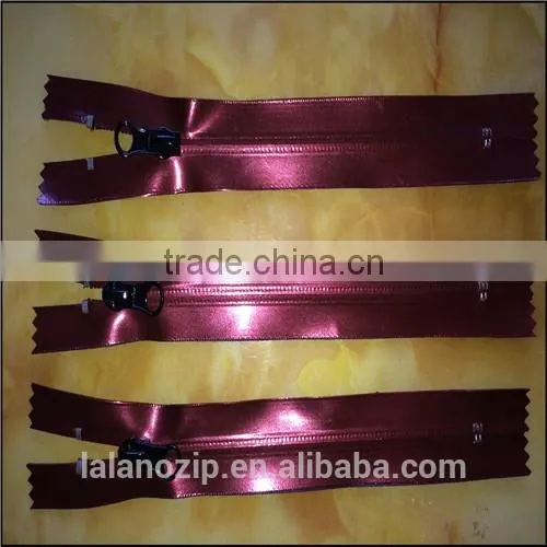 wholesale zippers in rose wine color for fashion dress with OEKO-TEX CARTIFIED