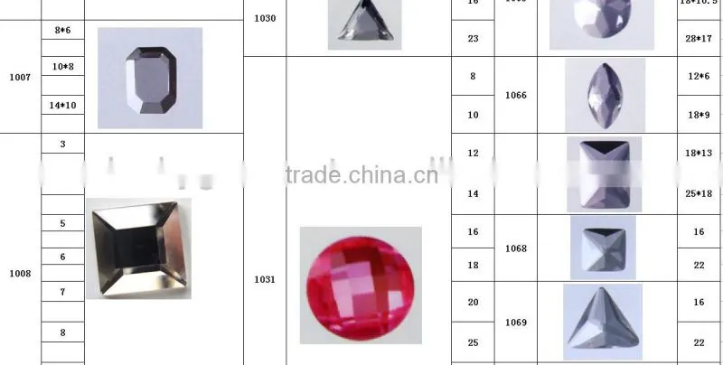 mirror glass flat back crystal rectangle shape 4x6 mm light colorado topaz