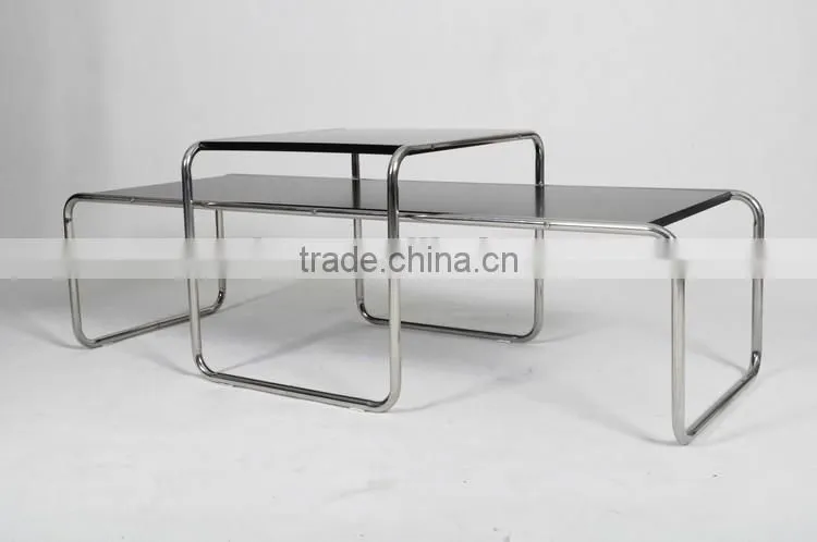 Wooden black cheap rectangular kivaha coffee table set wholesale