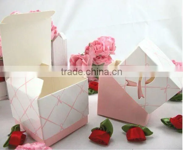 Wholesale candy box with ribbon for wedding gifts