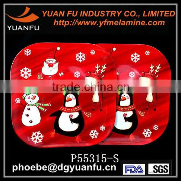 Round plastic melamine serving trays