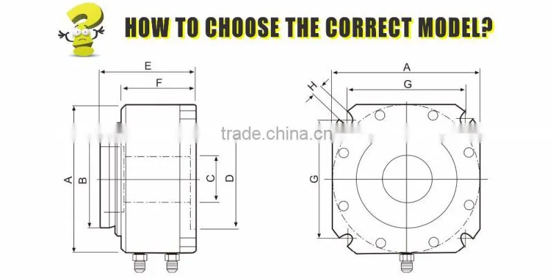 JHS oil powered open-center high speed Stationary hydraulic power Collet Chucks