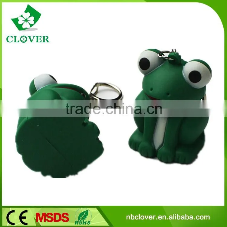 1 LED plastic promotional led keychain flashlight with frog shape