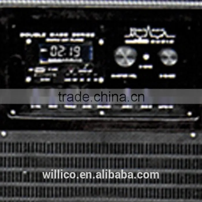 promotion high quality coaxial pa stage DJ speaker withUSB SD FM LIGHT