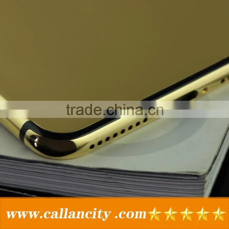 luxury plating gold for iphone 7 back gold housing cover