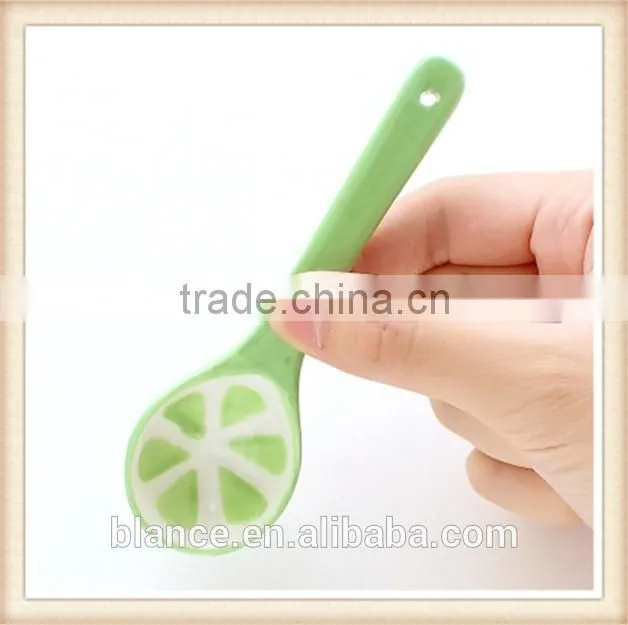 ceramic soup spoon fruit design