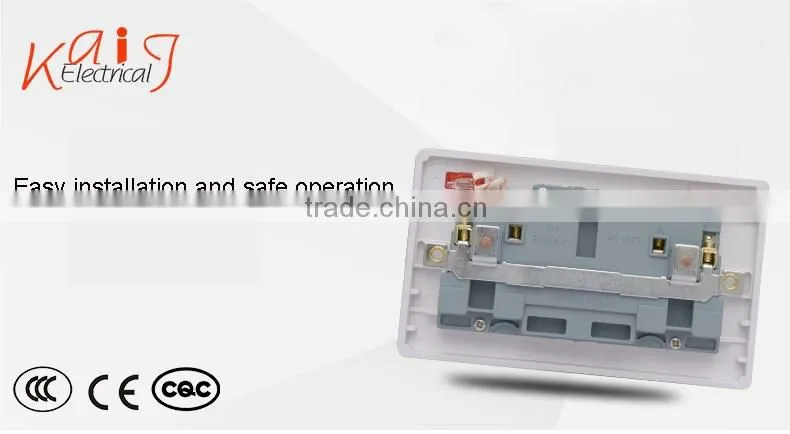 High quality UK standard double 13A electric wall switch