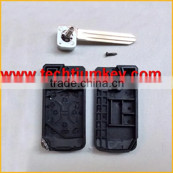 small size 2 button folding flip remote key case shell for Toyota Corolla remote key case shell with Logo and key fobs