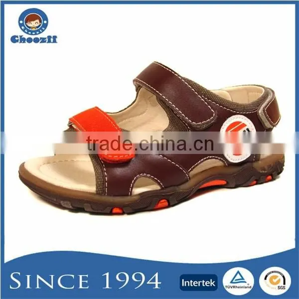 2016 Stylish Leather School Boys Sandals with EVA Sole