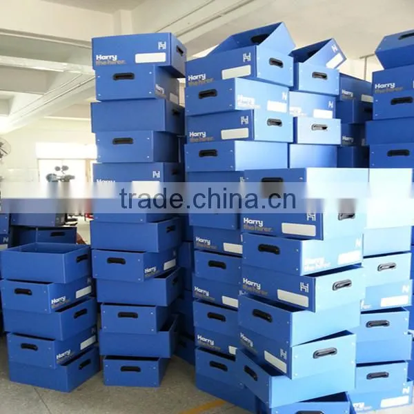 Custom-made corrugated plastic packing box for glassware