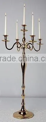 High quality cheap Tall Metal Candelabra With Bowl in nickel polish finish for weddings and parties from India