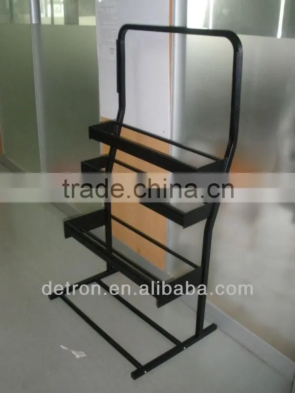 Cosmetic glass shelf display stand