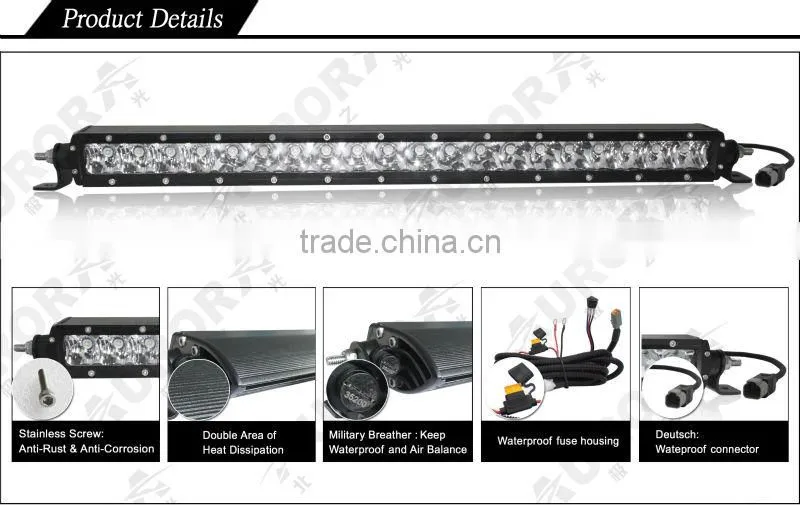 40" 12v led driving lights 5W single row led light bar