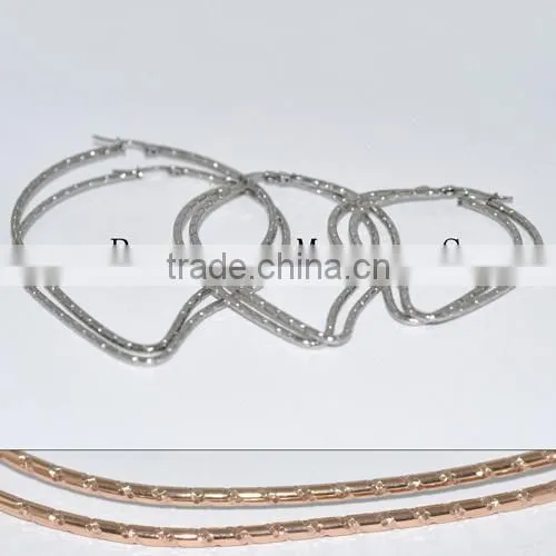 Wholesale Stainless Steel Fashion Rose Gold Earring BE20011