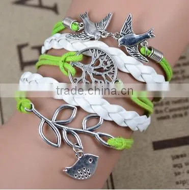Woven fashion wrap love bracelet