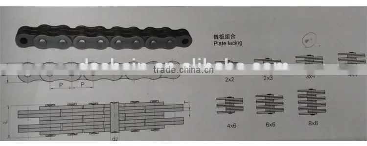Pitch:44.45mm leaf chain industrial chain LH2823