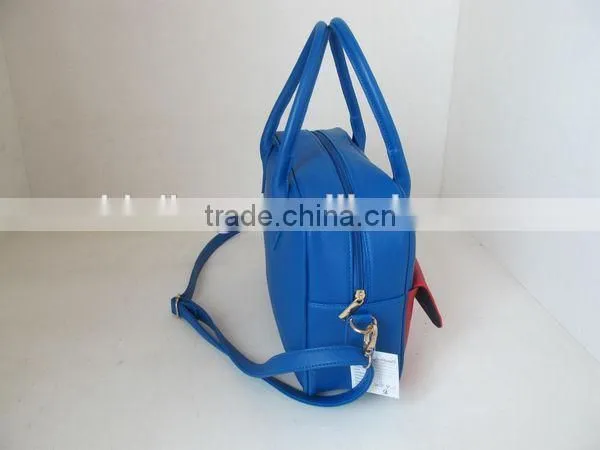 The dark blue big tote bag young lady PU bags