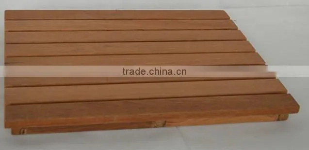 teak wooden shower room mat FSC approved