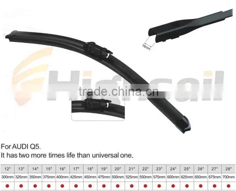 Black traditional wiper blade