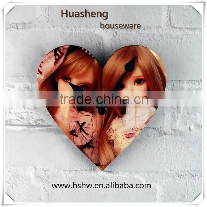 Dye sublimation MDF Wall Clock for home Decor