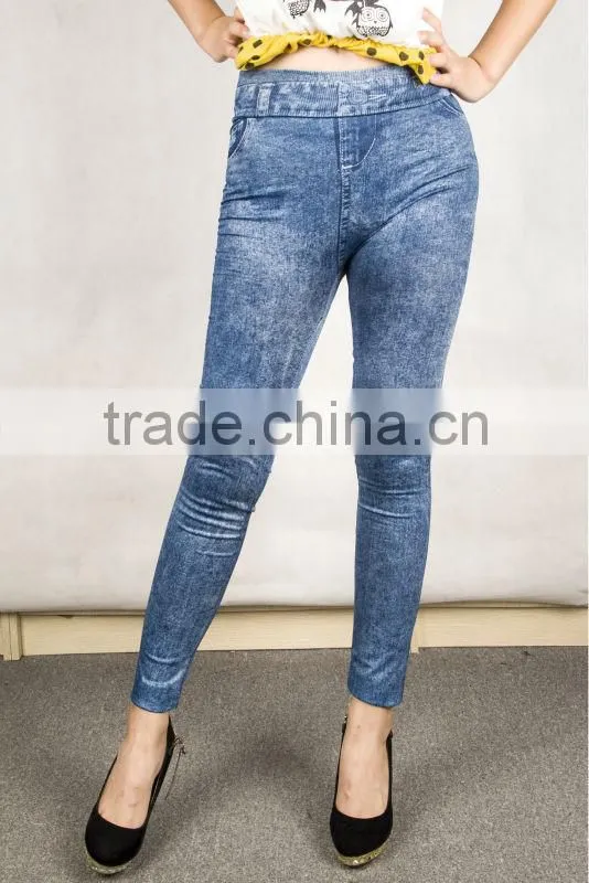 Jean type fleece inside thick seamless warm winter leggings
