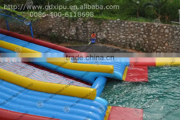 Inflatable commercial water park with slide equipment for sale